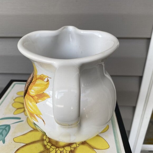 Vintage Pitcher Creamer Abbiamo Tutto by Spigarelli Sunflower Made in ITaly - Picture 5 of 8